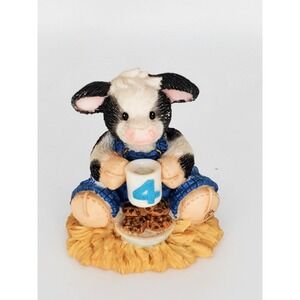 1997 Mary Moo Moo's "Good Four Me" ‎ Age 4 Birthday Figurine Vintage/Retired